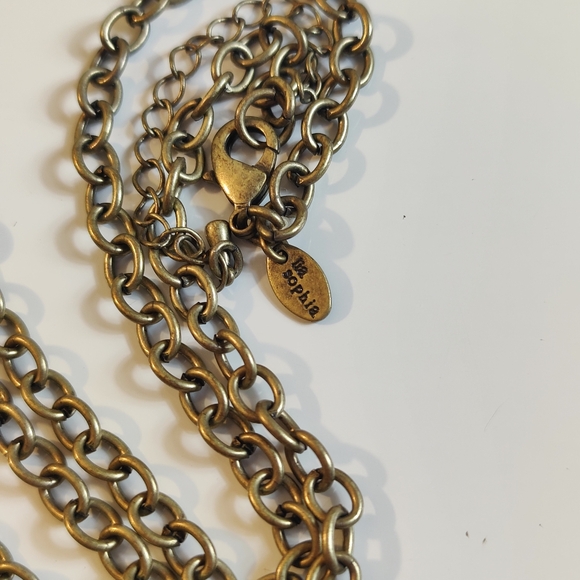 Lia Sophia Long Goldtone Sunburst Pendant‎ Necklace - Picture 6 of 16